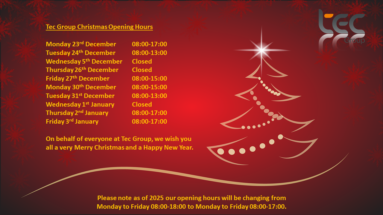 Image Showing Christmas and New Year Opening Hours